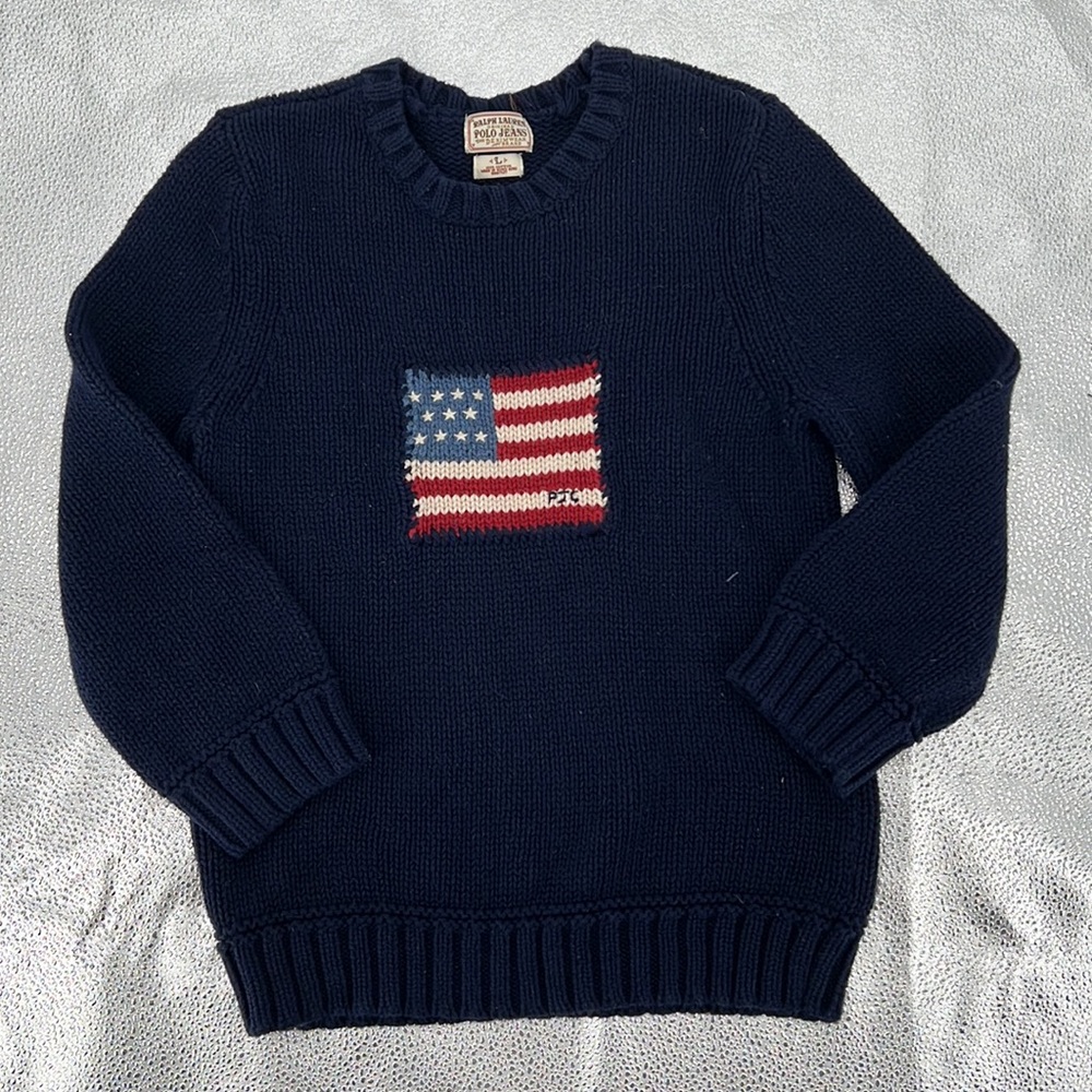 Ralph Lauren Iconic Flag sweater rare